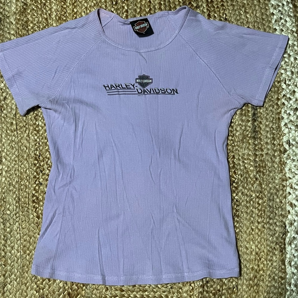 Harley Davidson purple fitted tshirt